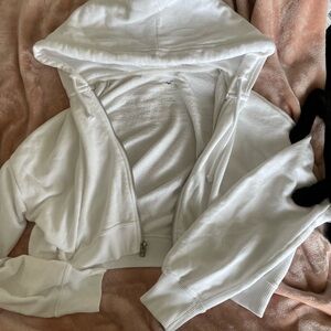 HOLLISTER White Zip-Up Hoodie - Womens or Kids